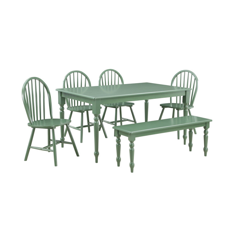6 - Person Solid Wood Solid Wood Top Four Leg Dining Set