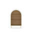 Petite bibliothèque arquée moderne, armoire de rangement blanche avec 3 tablettes en grain de bois, étagère de présentation à 3 niveaux pour entrée et chambre à coucher