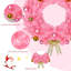 L’allée des fêtes® couronne de Noël artificielle rose 24 po avec boules décoratives dorées