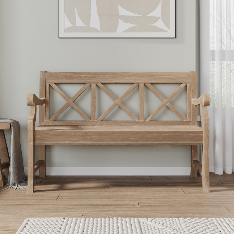 Solid Wood Bench, Natural