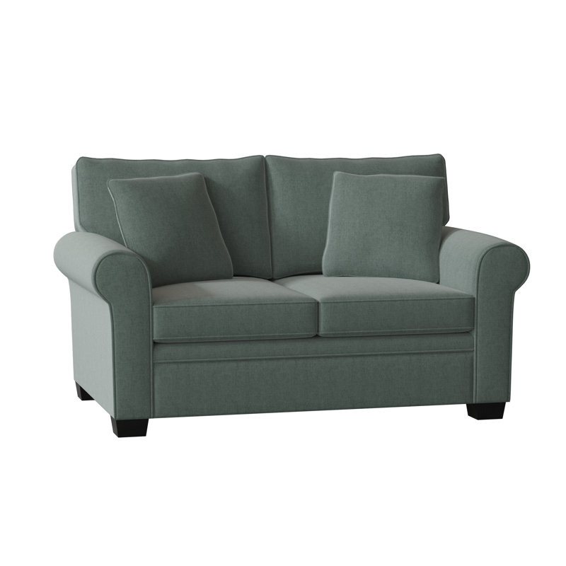 Quaker Upholstered 61'' Loveseat, Espresso, Entice Graphite
