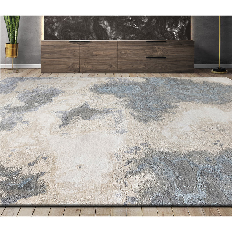 Tapis rectangulaire noué à la main, Rectangle de 5 pi x 8 pi
