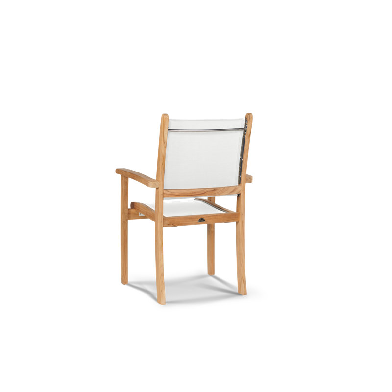 Stacking Solid Wood Dining Chair, White