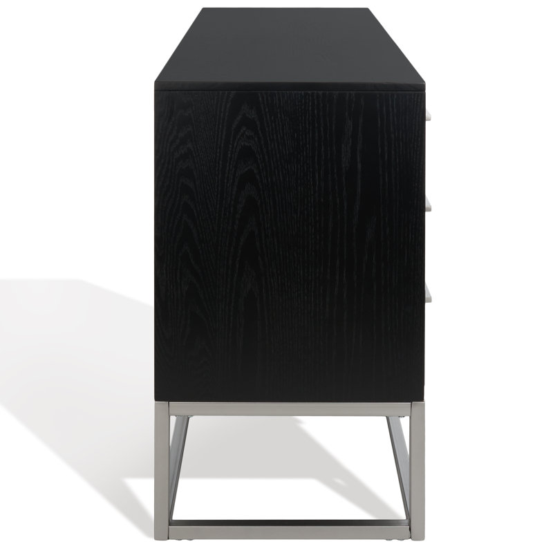 Sheldon 56'' W 6 - Drawer Dresser, Silver/Black