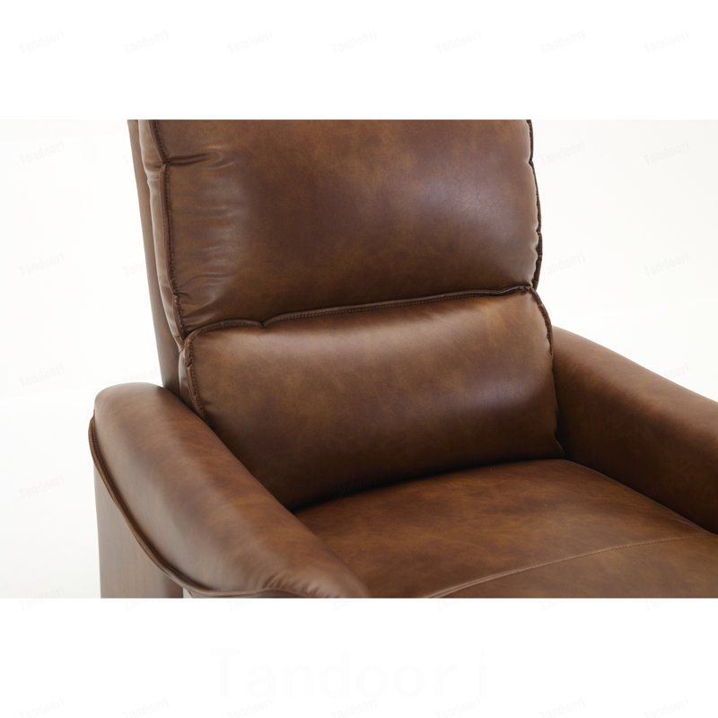 Fauteuil inclinable électrique en cuir avec base et pivot
