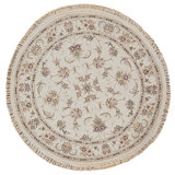 High-Quality Hand-Knotted Ivory Area Rug