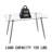 Glass Dining Table, Modern Rectangular Table With Tempered Glass Tabletop & Sliver Metal Legs, Simplistic Kitchen Table, Versatile Table For Home Office (0 Damage)