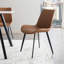 Sabrina Upholstered Upholstered Back Side Chair in Brown( 4 Chairs)