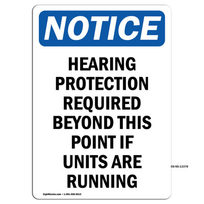Hearing Protection Required Beyond Sign