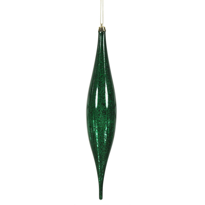Ornement de Noël 13 "Mercury Rain Drop, Vert minuit