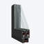 Portes coulissantes en métal-plastique d'extérieur de patio / Porte de gauche active 64 po x 80 po / Porte de contournement en verre trempé noir mat 8166-98195826-98195825-98195822