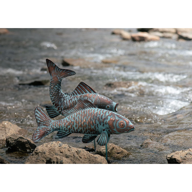 Statues de jardin en cuivre antique 