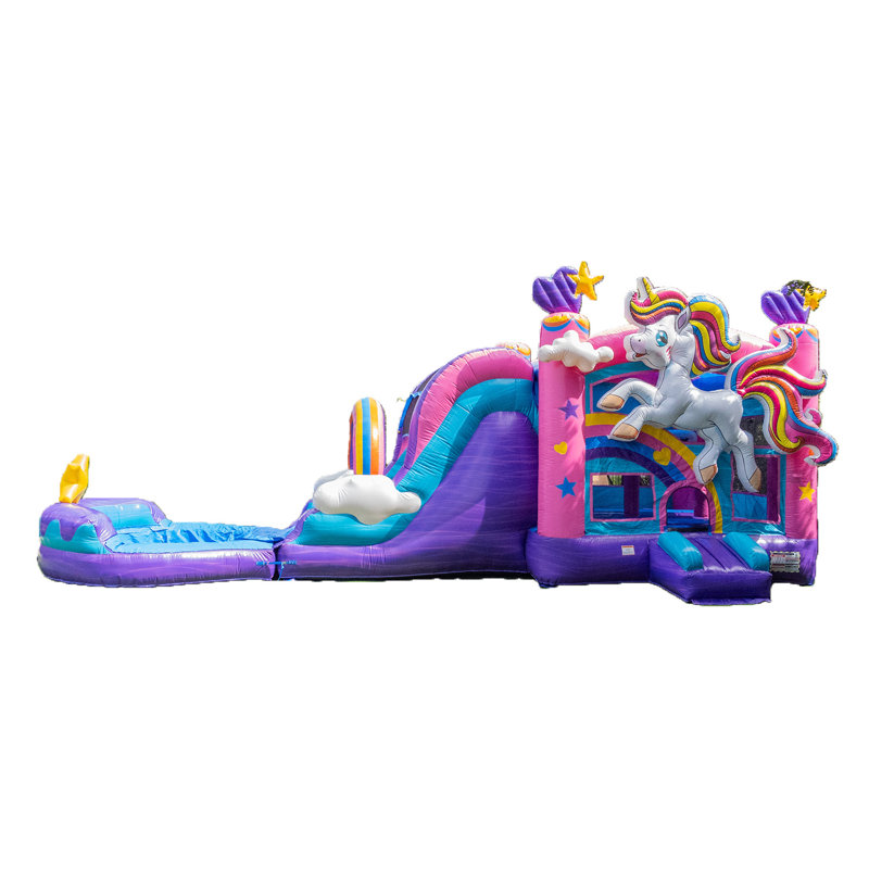 Jeu gonflable avec toboggan gonflable XJUMP Unicorn