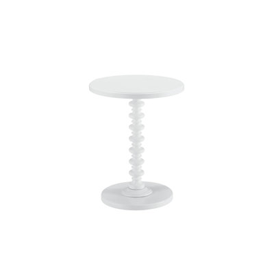 Acton White Finish Accent Table