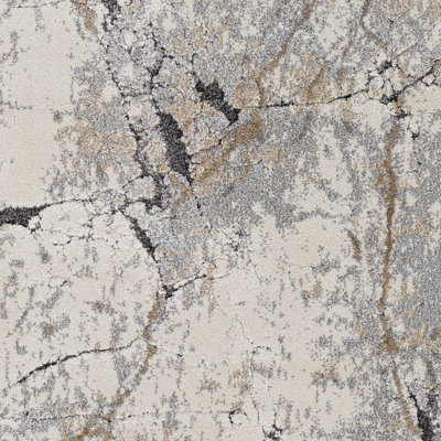 Tapis gris / crème / brun Amrita