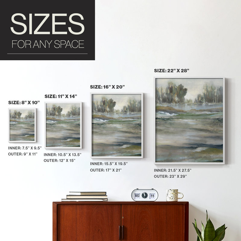 Lake Solitude, reproduction encadrée - bois massif, H 21 po x l 17 po, Blanc