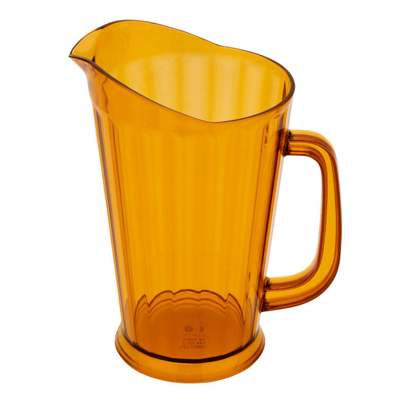 Le GE Pichet de service en plastique P-1064-1-CL sans BPA, 60 oz, transparent, Ambre