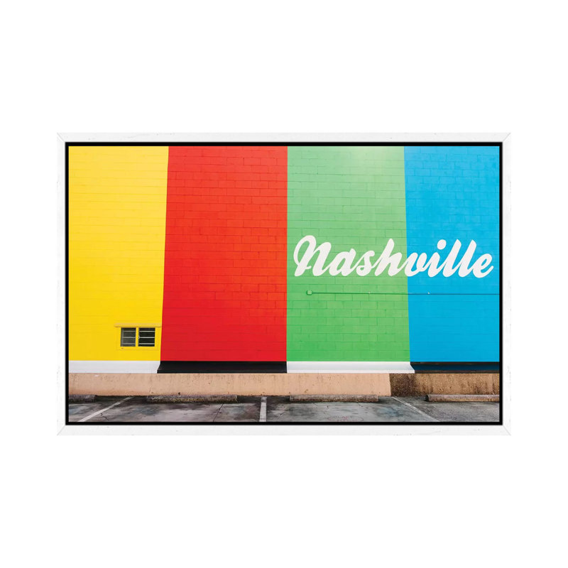 Nashville Street V by Bethany Young - Print on Canvas, 45.72cm H x 66.04cm W x 3.81cm D, White Framed