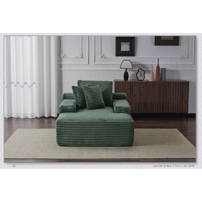 Méridienne surdimensionnée surdimensionnée Cozy Cloud Couch, Vert
