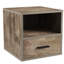 Table d'appoint empilable avec tiroir, gris-1740237511