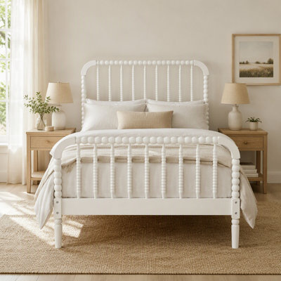 Grove White Wood Twin Open Frame Bed