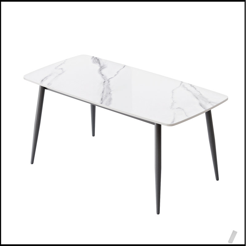 Table de salle à manger 62,99 pouces, Blanc