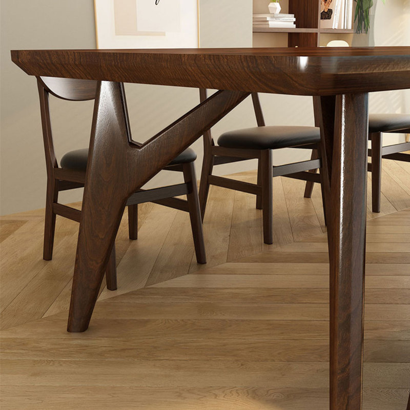Retro and Simple Dining Table, 29.53"H x 78.74"L x 31.5"W