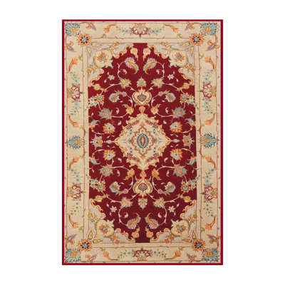 Tapis traditionnel rouge / beige Grooms