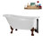 58" Streamlin Clawfoot Tub,Tray,Drain, Clawfeet-101628930-102219862
