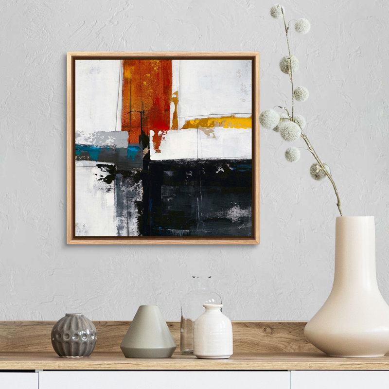 «Stroke of Luck II», peinture sur toile par Sydney Edmunds, H 17,25 po x l 17,25 po, Toile à cadre flottant naturel