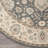 Round Isadora Oriental Wool Gray/Cream Area Rug-98632173