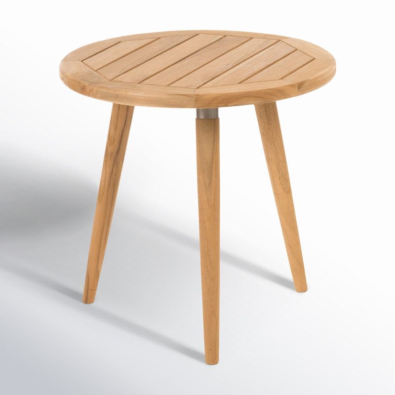 Monica Outdoor Round Teak Side Table