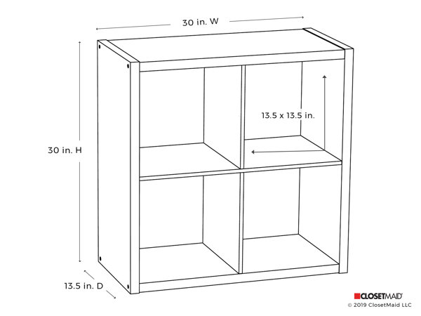 ClosetMaid Cube Organizer - Black 13.5 x 43.82 in