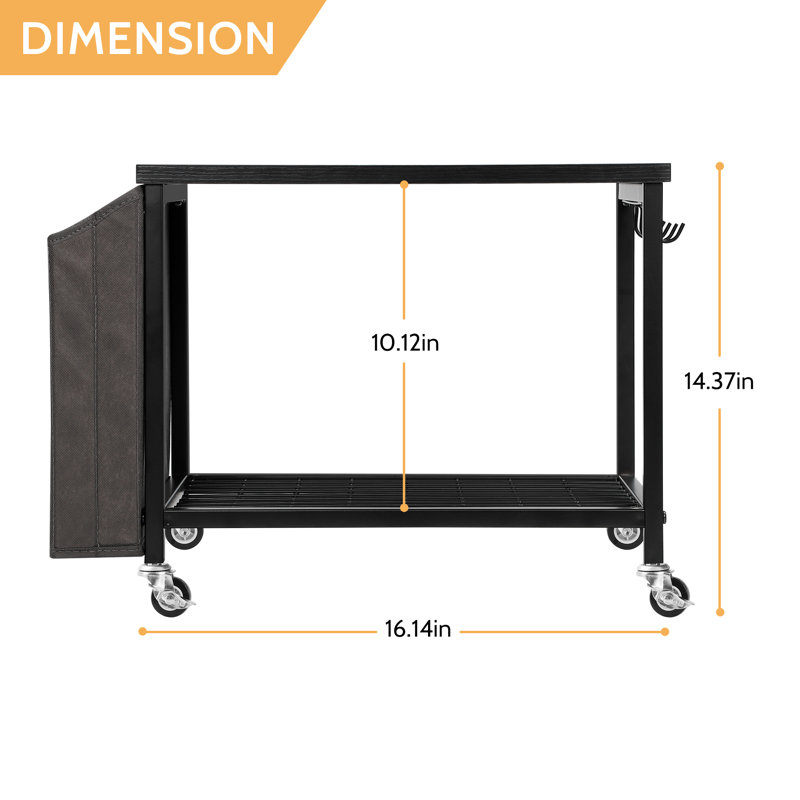 Zahna 14.37'' H x 16.4'' W Printer Stand with Wheels