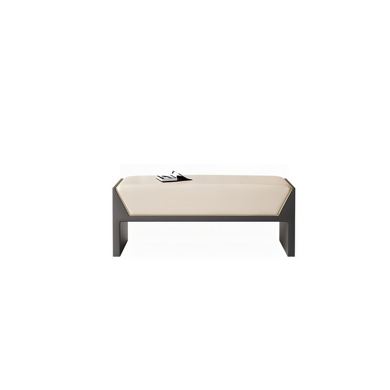 Banc rembourré en cuir Rupakus, H 16,14 po x l 39,37 po x P 18,89 po