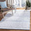 Ambr Hand Tufted Viscose/Wool Oriental Rug in Ivory/Navy-1214602280