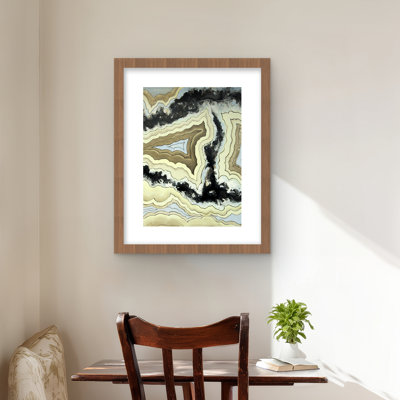 Lace Agate - Modern Framed Matted Print for Home Decor