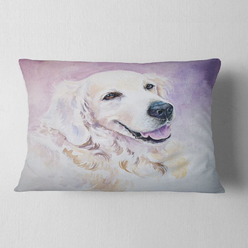 Drôle de Golden Retriever - coussin imprimé animal