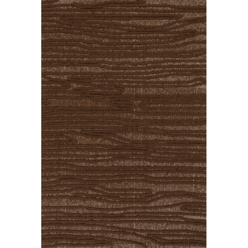 Tapis bohémien en laine Cyren, Brun, Rectangle 8 pi 6 po x 11 pi 6 po
