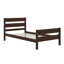 Lit simple avec tête et pied de lit, espresso-245264580