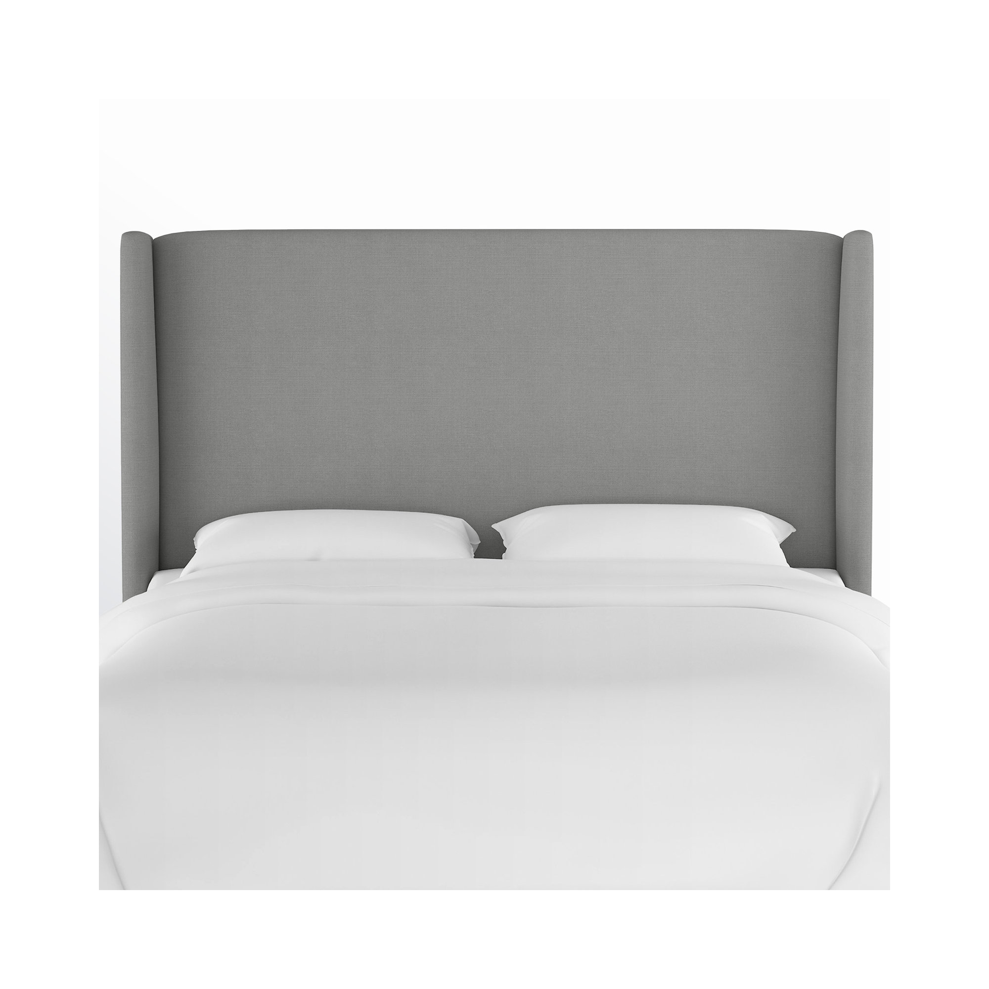Bellfield Upholstered Headboard, Classic Grey Linen, Full
