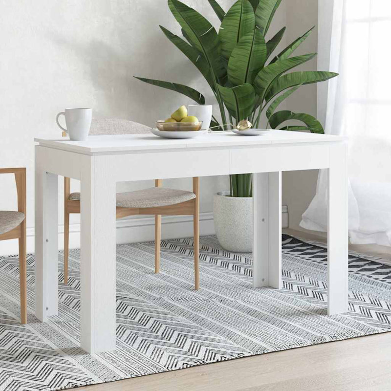 Aatos Dining Table, 76cm H x 120cm W x 60cm D, White, White