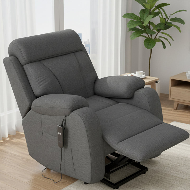 Fauteuil inclinable classique avec rangement, Gris foncé