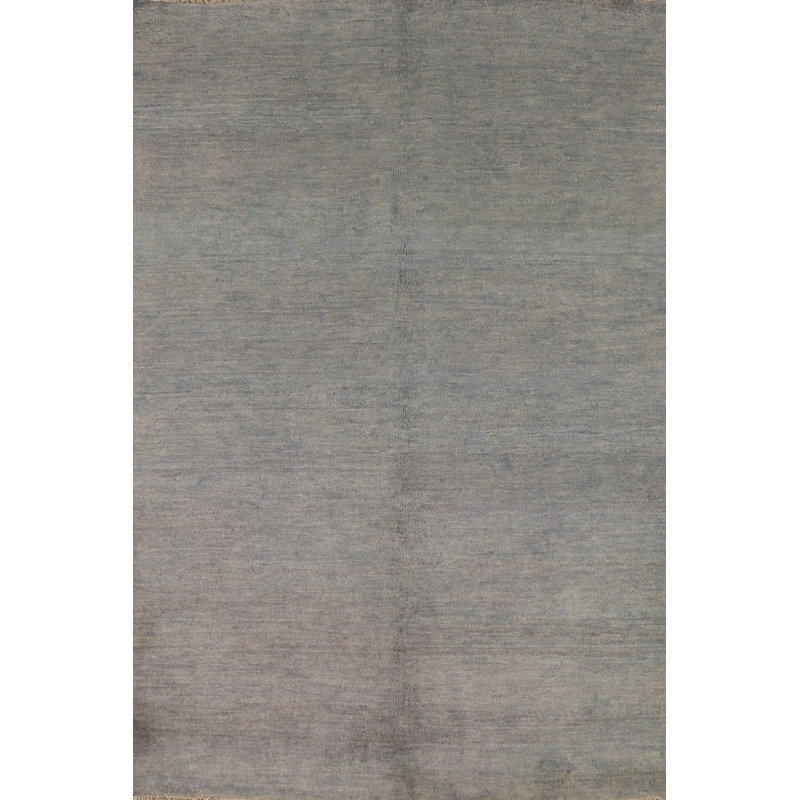 Handmade Grey Gabbeh Modern Rug 4x6