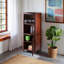 Armoire à 2 sections avec tablette ouverte en noyer Dominguez, H 47,18 po x l 17,11 po x P 15,55 po