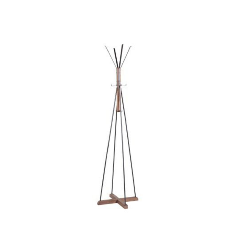 Portemanteau autonome en bois avec 8 crochets