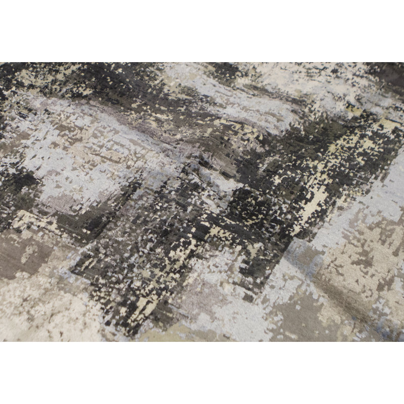 Abstract Area Rug, Round 5'