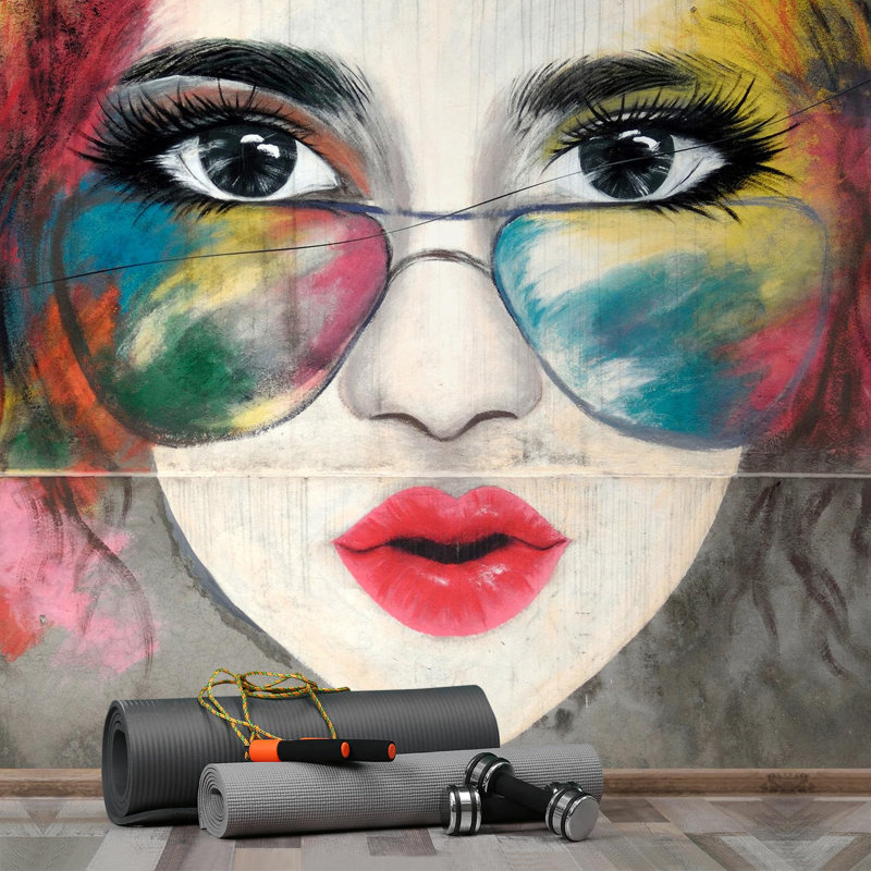 Murale abstraite, L 72 po x l 72 po