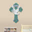 Crochet de porte en bois Cross with Dove "Bless This Home"-443281442