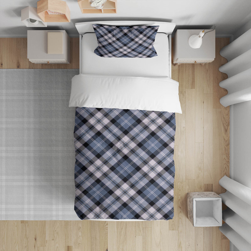 Anthony Plaid Comforter Set, Blue